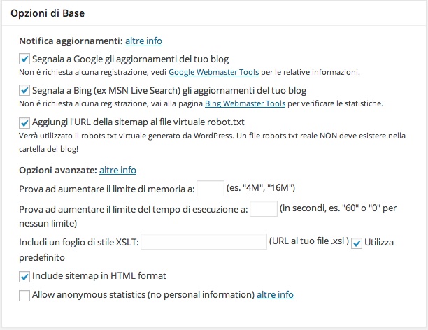 opzioni-di-base-sitemap