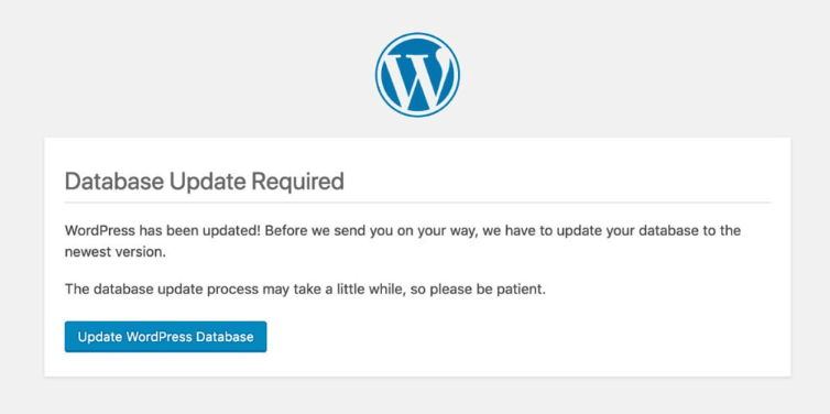 aggiornamento database wordpress