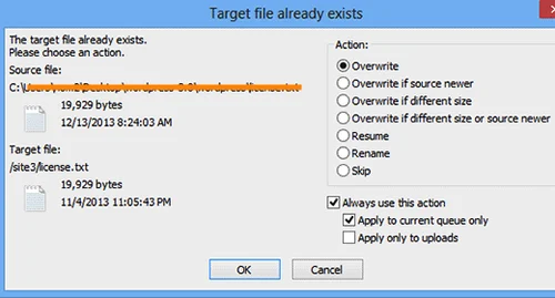 elimina file da cartella wp-content