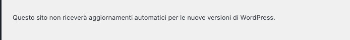questo sito_non ricevera aggiornamenti automatici wp