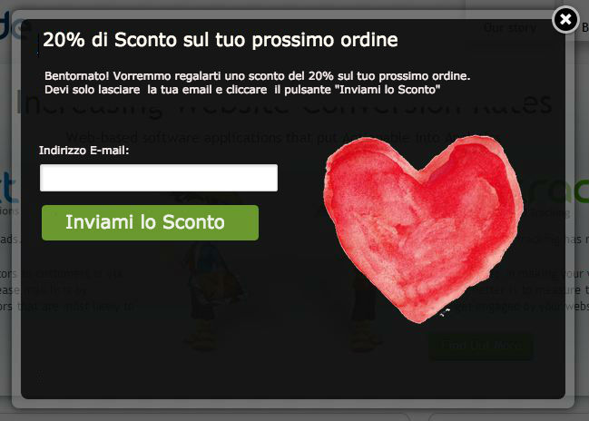 popup sconto san valentino