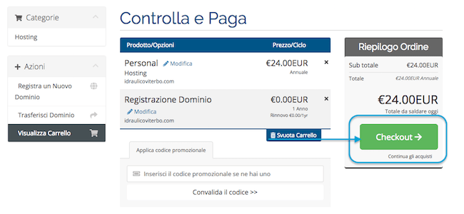acquista hosting wordpress