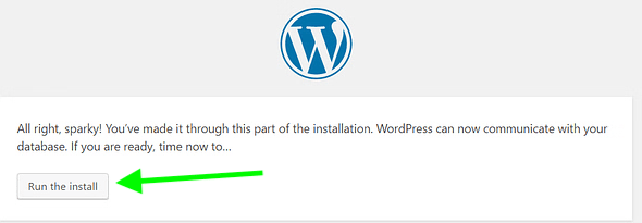 attivare installazione wordpress
