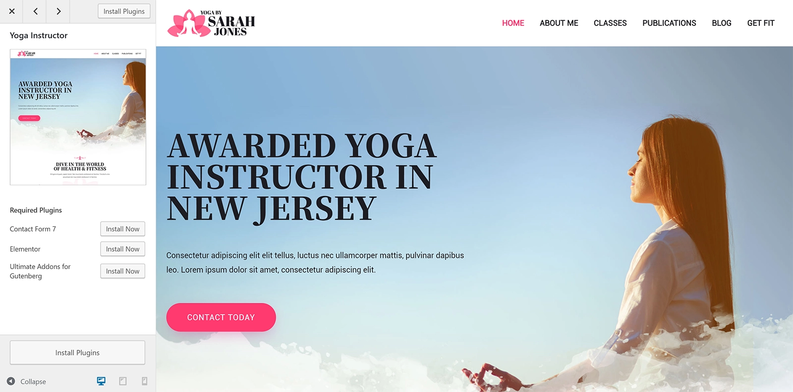astra design sito yoga anteprima
