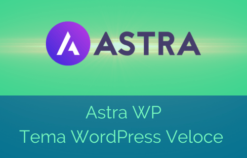 astra tema wordpress logo di Atra con esplosione su sfondo verde