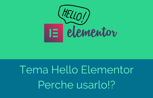 hello elementor tema wordpress illustrazione simpatica del logo elementor che dice Hello