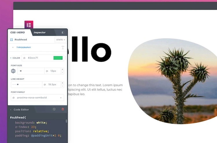 plugin elementor css hero