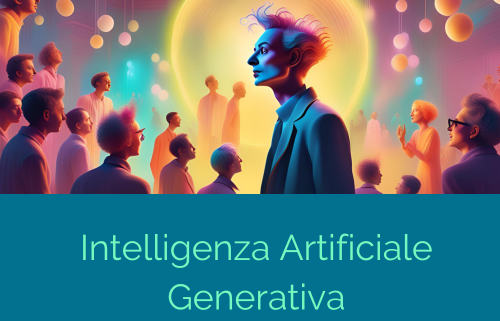 intelligenza artificiale generativa diinta come personaggio felliniano che crea immaginando la realtà intorno a se stessa