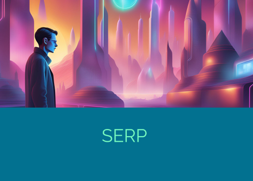 Serp di Google illustrata come alan turing alla ricerca di nuove soluzioni informazioni