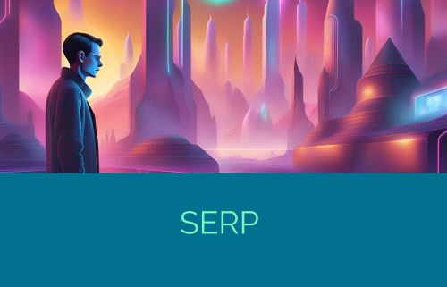 Serp di Google illustrata come alan turing alla ricerca di nuove soluzioni informazioni