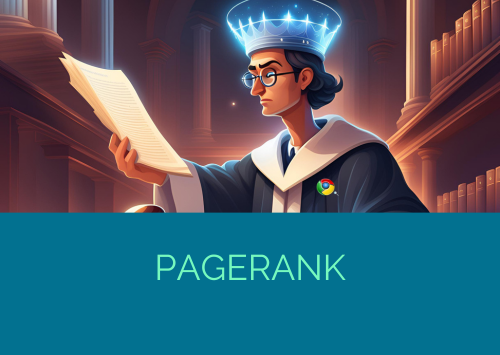 immagine di un giudice che legge una pagina con sguardo attento. Indossa una spilla a forma di lo di Google e rappresenta il Pagerank