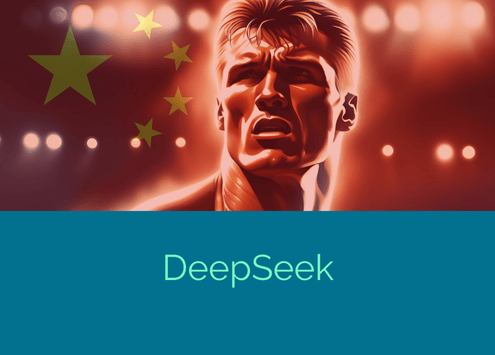 deepseek rappresentata come ivan drago personaggio del film rocky 4