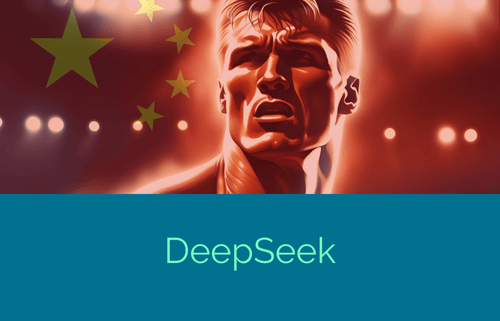 deepseek rappresentata come ivan drago personaggio del film rocky 4