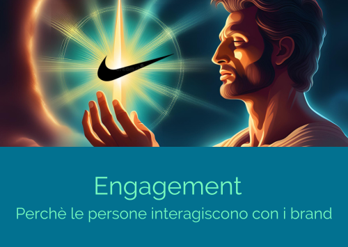 Adamo che interagisce con il Brand Nike che fluttua in una luce