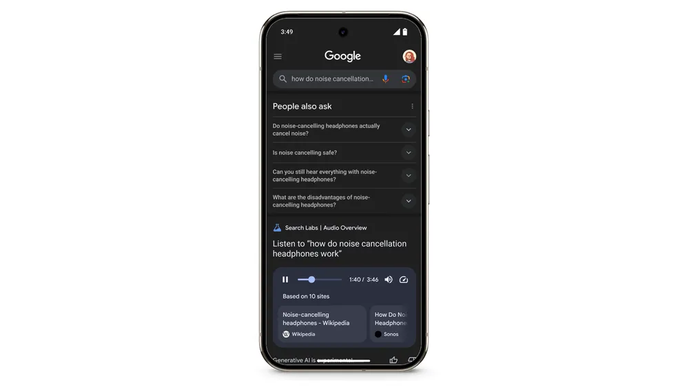 google audio overview