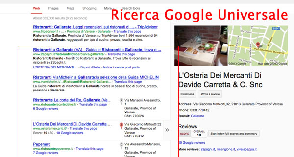 ricerca locale google